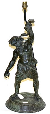 Lot 516 - After the Antique: A Bronze Figure of Bacchus, standing holding a snake above his head, on a...