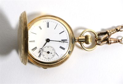 Lot 556 - A Swiss Full Hunter Fob Watch, signed C Fouivre Perrin, Locle, circa 1890, lever movement,...