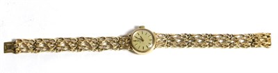 Lot 560 - A Lady's 9ct Gold Wristwatch, signed Omega, 1968, (calibre 484) lever movement signed and...