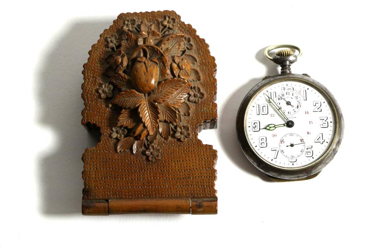Lot 561 - A Gun Metal Alarm Pocket Watch, signed Zenith, circa 1930, lever movement signed and numbered...