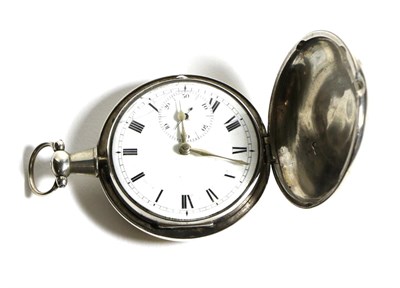 Lot 564 - A Silver Full Hunter Verge Pocket Watch, signed Wm Radford, Leeds, 1808, gilt fusee movement signed