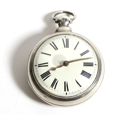 Lot 566 - A Silver Pair Cased Verge Pocket Watch, signed Grayson, Henley, 1841, gilt fusee movement...