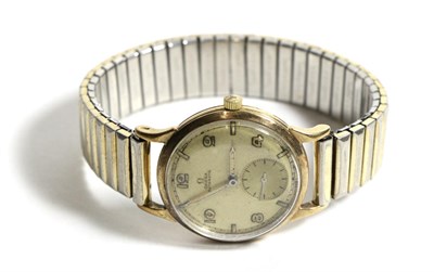 Lot 573 - A 9ct Gold Automatic Wristwatch, signed Omega, 1950, (calibre 342) lever movement signed and...