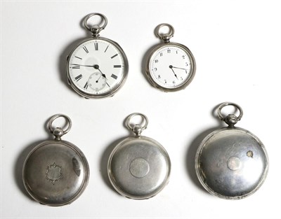 Lot 587 - Three Silver Full Hunter Pocket Watches, signed Jas Smith, London, circa 1770 and later,...