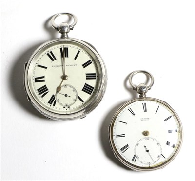 Lot 589 - Two Silver Open Faced Pocket Watches, signed Benson, London, 1920, gilt fusee lever movement signed