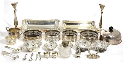 Lot 779 - A Group of Silver Items, various makers, comprising: a pair of heart-shaped pierced baskets,...