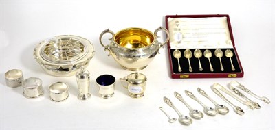 Lot 782 - A Victorian Silver Twin-Handled Sucrier, Robert Hennell III, London 1847; together with a selection