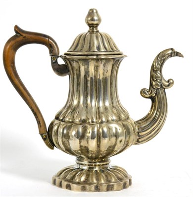 Lot 814 - An Austro Hungarian Silver Coffee Pot, maker's mark indistinct, Vienna, date indistinct 18*1,...