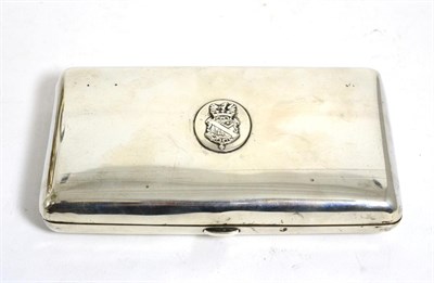 Lot 815 - An Austro Hungarian Silver Cigar Case, maker's mark MS, Vienna, late 19th century, the front...