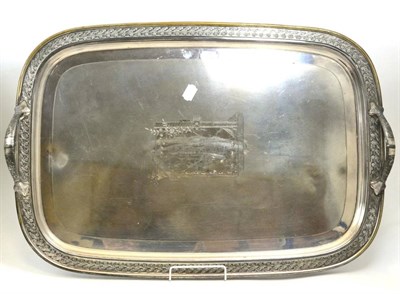 Lot 840 - A Large American Electroplated Twin Handled Tray, Reed & Barton, late 19th century, with...