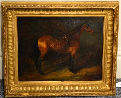 Lot 940 - Follower of Ferdinand Victor Eugène Delacroix (1798-1863) French  Bay horse standing in a...