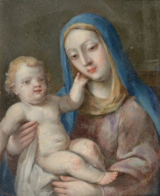 Lot 947 - Follower of Giovanni Battista Salvi da Sassoferrato (1609-1685) Italian  Madonna and Child  Oil...