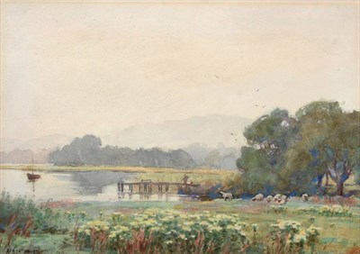 Lot 989 - Alfred Heaton Cooper (1864-1929) Waterhead, Windermere Signed and dated 1913, watercolour, 26cm...