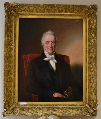 Lot 997 - Follower of Sir T Lawrence (19th century)  Portrait of a gentleman, half length, seated in a chair