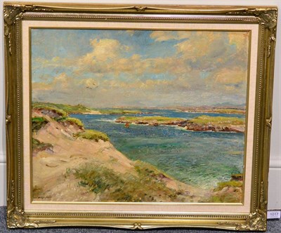 Lot 1017 - Herbert Royle (1870-1958) ";Loch Roag"; Signed, inscribed verso, oil on board, 49cm by 59.5cm...