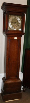 Lot 1064 - An Oak Thirty Hour Longcase Clock, signed Daniel Gill, circa 1780, flat top pediment, moulded trunk