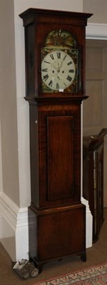 Lot 1065 - A Scottish Mahogany Eight Day Longcase Clock, signed Simon Forrest, Kirkfieldbank, circa 1830, flat