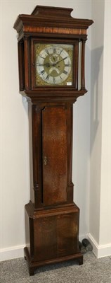 Lot 1073 - An Oak Eight Day Longcase Clock, signed Saml Shepley, Stockport, circa 1780, caddied pediment,...