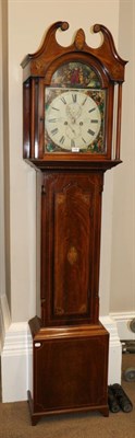 Lot 1086 - A Scottish Mahogany Eight Day Longcase Clock, signed Thos Low, Dundee, circa 1820, swan neck...