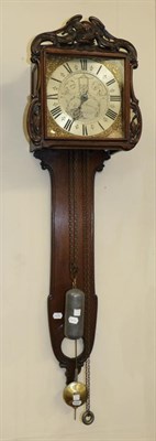 Lot 1097 - A Thirty Hour Hook and Spike Wall Clock, signed Benjamin Lamprey of Brackley, circa 1770, later...