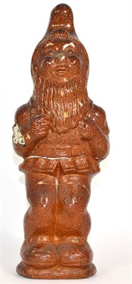 Lot 50 - A Derbyshire Brown Saltglaze Stoneware Figure of a Gnome, late 19th century, of typical...