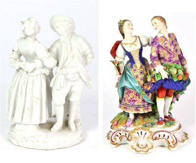 Lot 133 - A Samson of Paris Porcelain Figure Group, early 20th century, as an 18th century lady and...