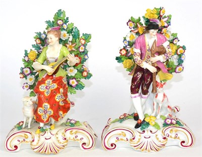 Lot 139 - A Pair of Samson of Paris Porcelain Figures of the Dresden Shepherd and Shepherdess, 20th...