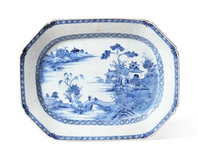 Lot 183 - A Graduated Set of Eight Chinese Porcelain Platters, Qianlong, of canted rectangular form,...