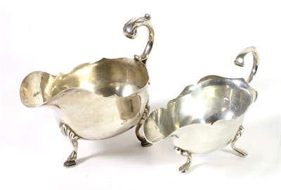 Lot 311 - A Silver Sauce Boat of George III Style, Atkin Bros, Sheffield 1902; together with Another...