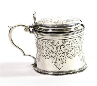 Lot 328 - A Victorian Silver Drum Mustard Pot, Edward & John Barnard, London 1861, with engraved...