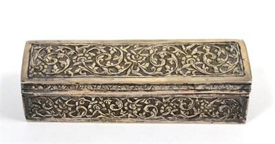 Lot 426 - An Indian Silver Dressing Table Box, late 19th/early 20th century, of rectangular form,...