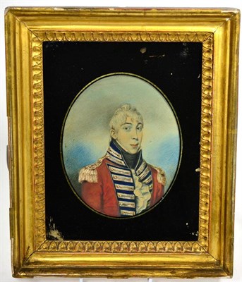 Lot 548 - J W Smith: Miniature Bust Portrait of Alexander Jafray Hautenville, wearing the uniform of the...