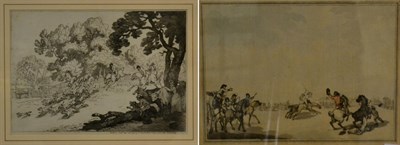 Lot 1000 - Thomas Rowlandson (British, 1757-1827) ";Fox Hunting"; ";Racing"; Etchings with aquatint,...