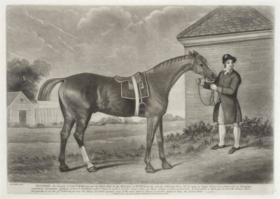 Lot 1001 - George Stubbs (British, 1724-1806) ";Eclipse, the Property of Captn OKelley";  Mezzotint with...