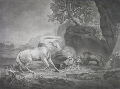 Lot 1007 - George Stubbs (British, 1724-1806) ";The Horse and Lion"; Mezzotint by B Green, state before title