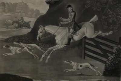 Lot 1020 - James Seymour (British, 1702-1752)  A fox hunter and hounds Mmezzotint by T Burford, plate 250mm by