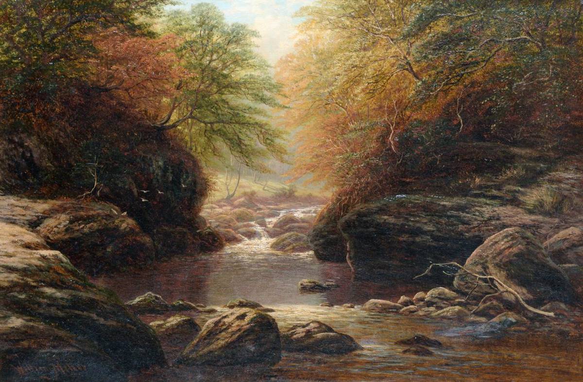 Lot 1038 - William Mellor (1851-1931)  ";On the Greta, Ingleton";  Signed, inscribed verso, oil on canvas,...