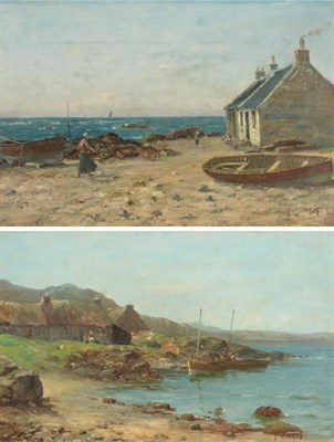 Lot 1040 - Thomas Hope McKay (1870-1930) Scottish ";Fisherman's Cottage, Firth of Lorn"; (Scotland)...