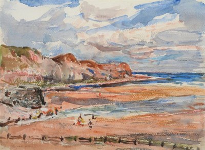 Lot 1044 - Rowland Henry Hill (1873-1952) Sandsend  Signed, mixed media, 27cm by 37.5cm   Artist's Resale...