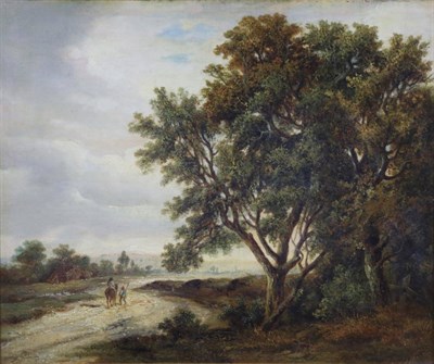 Lot 1070 - Patrick Nasmyth (1787-1831)  ";Returning Home";  Signed and dated 1829, oil on canvas, 22.5cm...