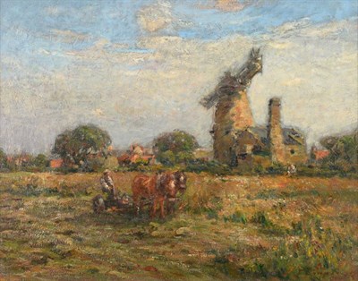 Lot 1073 - John Bowman (fl1892-1915) Haytime  Signed, oil on canvas, 34cm by 44cm   See illustration...