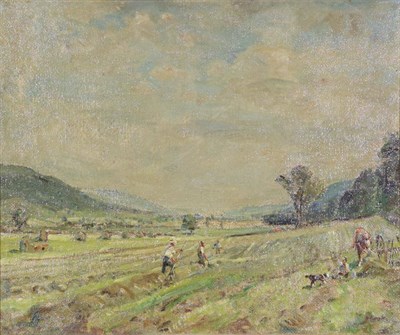 Lot 1126 - Herbert Royle (1870-1958) ";Wharfedale Landscape";  Signed, inscribed verso, oil on...