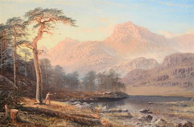 Lot 1166 - Charles Pettit (Later 19th century) ";Sunset on the Langdale Pikes Blea-Tarn (The scene of...