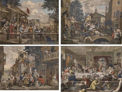 Lot 1214 - T Cook after W Hogarth  ";An Election Entertainment"; ";Canvassing for Votes"; ";The Chairing";...