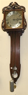 Lot 1225 - A Thirty Hour Hook and Spike Wall Clock, signed Benjamin Lamprey of Brackley, circa 1770, later...