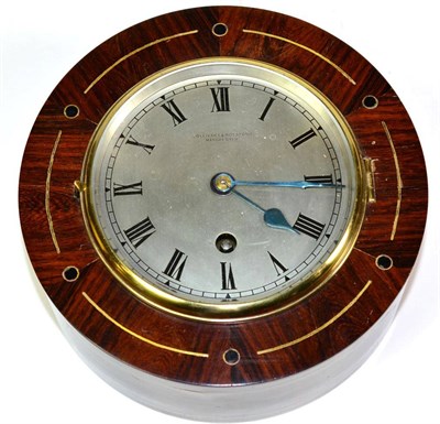 Lot 1238 - A Rosewood Wall Timepiece, signed Ollivant & Botsford, Manchester, circa 1890, circular case...