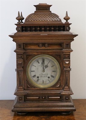 Lot 1270 - A Walnut Quarter Striking Table Clock, signed J R Russell, 18 Church St, circa 1870, pagoda...