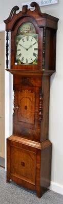 Lot 1277 - An Oak and Mahogany Thirty Hour Longcase Clock, signed Wm Hargraves, circa 1830, swan neck...