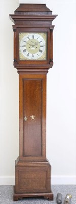 Lot 1282 - An Oak Eight Day Longcase Clock, signed Edwd Courter, Ruthin, circa 1760, caddied pediment,...