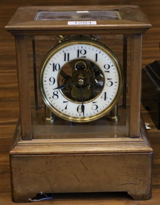 Lot 1284 - An Electric Mantel Clock, signed Eureka Clock Co Ltd, London, Pat No. 14614-1906, No 4422,...